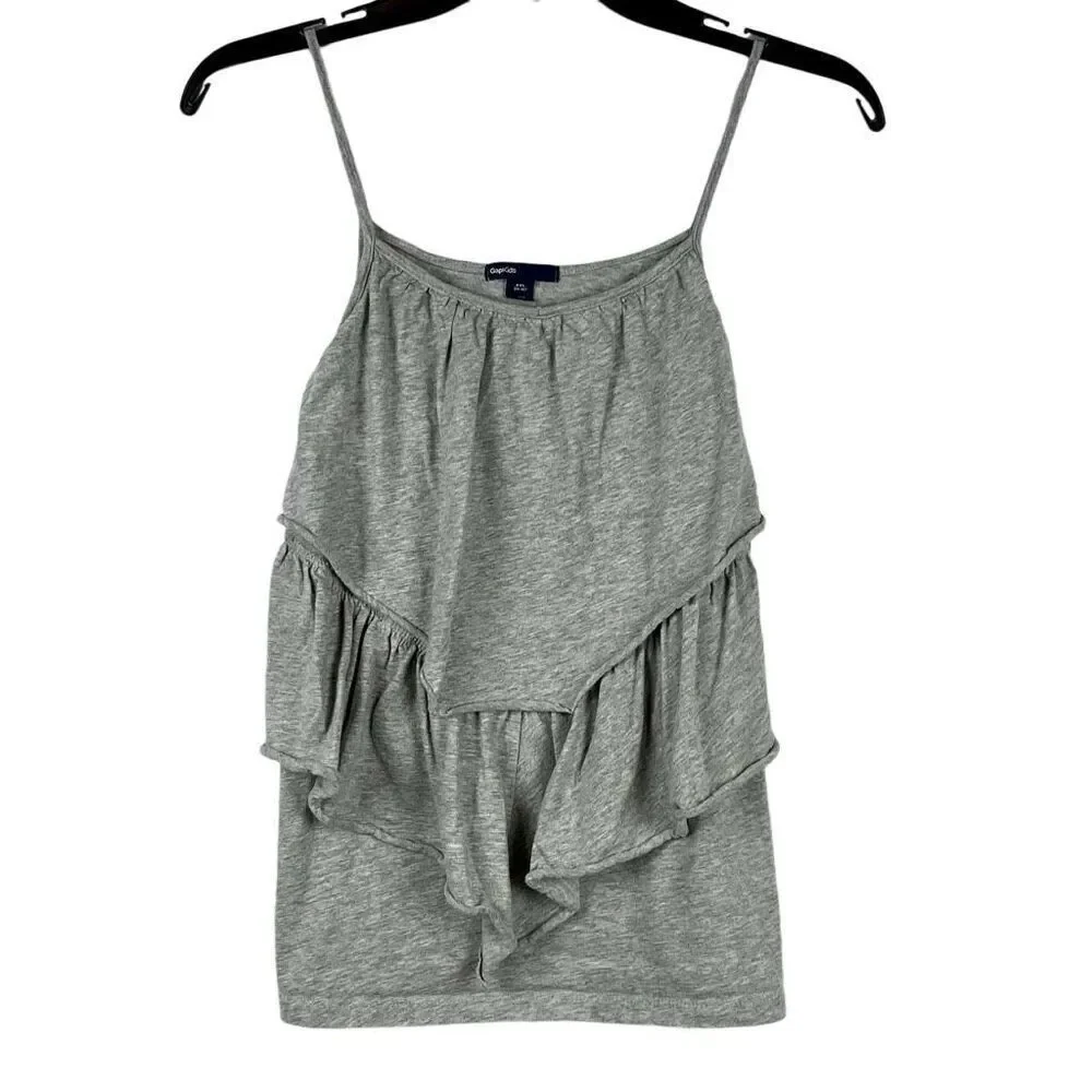 Gap Kids Gray Spaghetti Strap Layered Camisole Tank XXL (14-16)